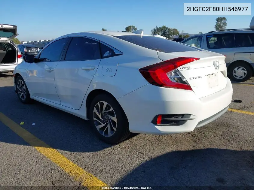 2HGFC2F80HH546977 2017 Honda Civic Ex
