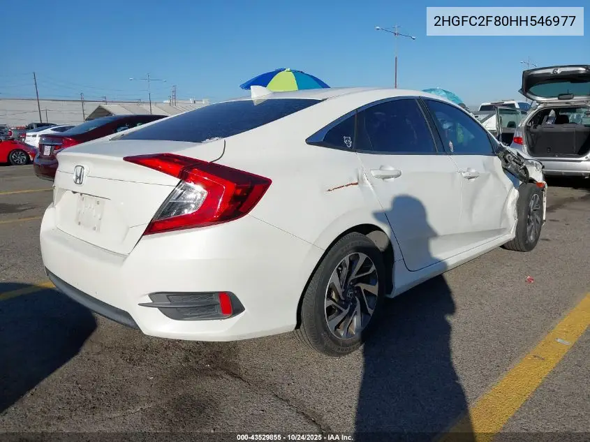 2HGFC2F80HH546977 2017 Honda Civic Ex