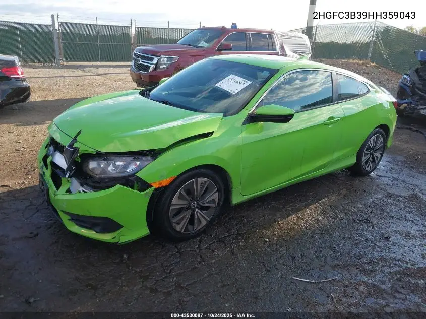 2HGFC3B39HH359043 2017 Honda Civic Ex-T