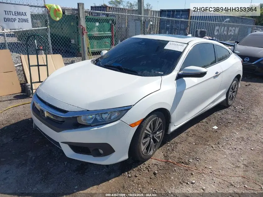2HGFC3B94HH353364 2017 Honda Civic Touring
