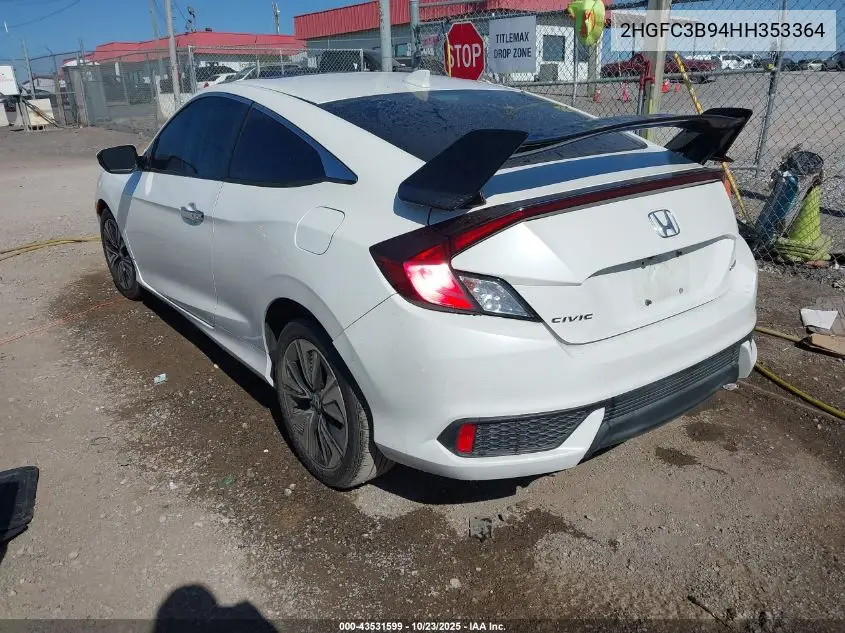 2HGFC3B94HH353364 2017 Honda Civic Touring
