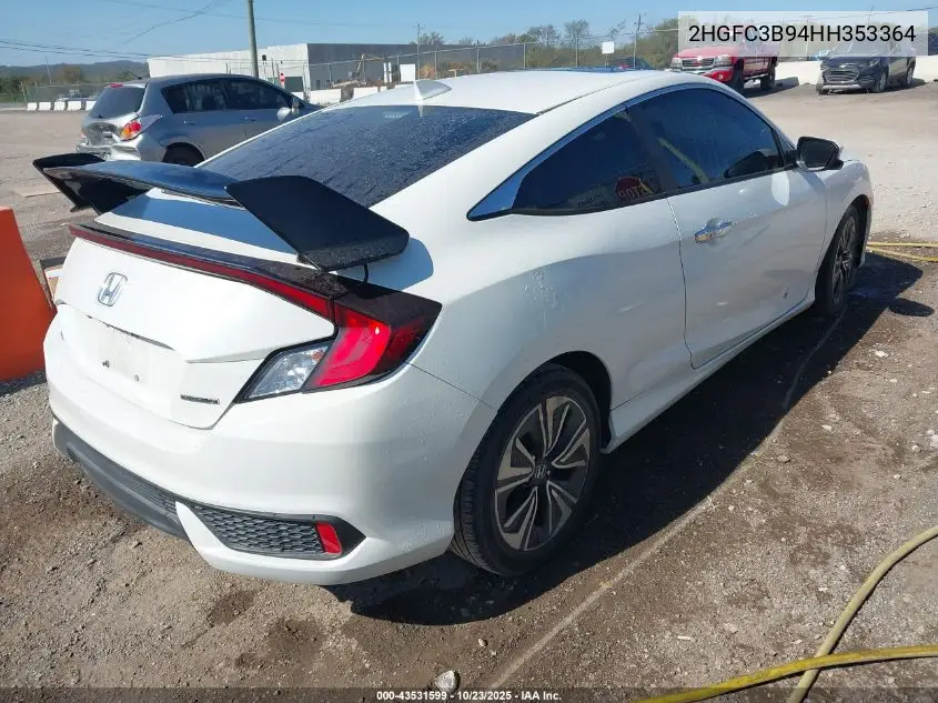 2HGFC3B94HH353364 2017 Honda Civic Touring