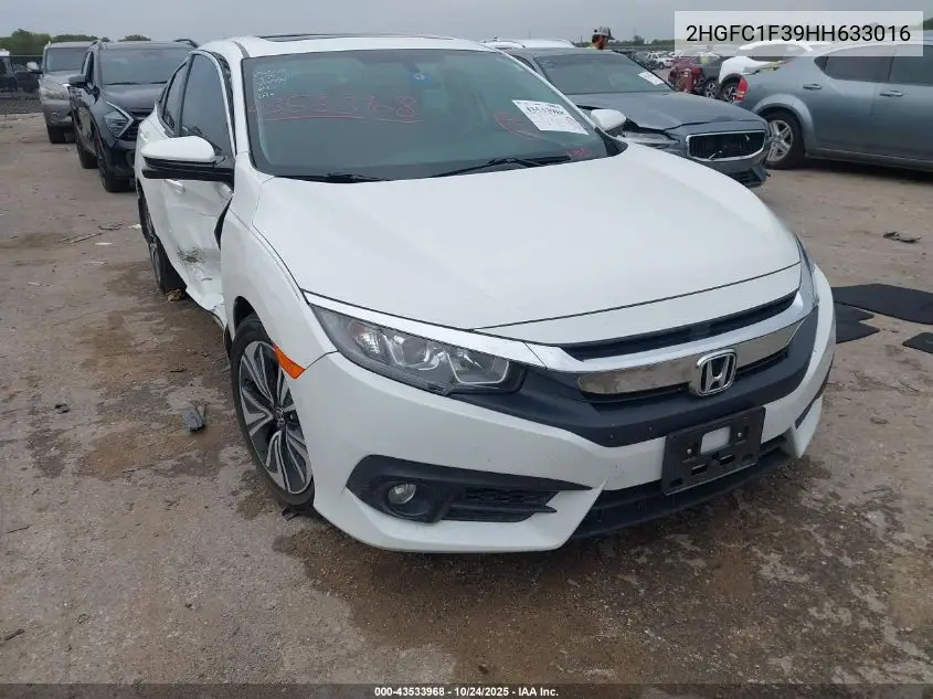 2HGFC1F39HH633016 2017 Honda Civic Ex-T
