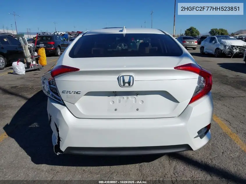 2HGFC2F77HH523851 2017 Honda Civic Ex