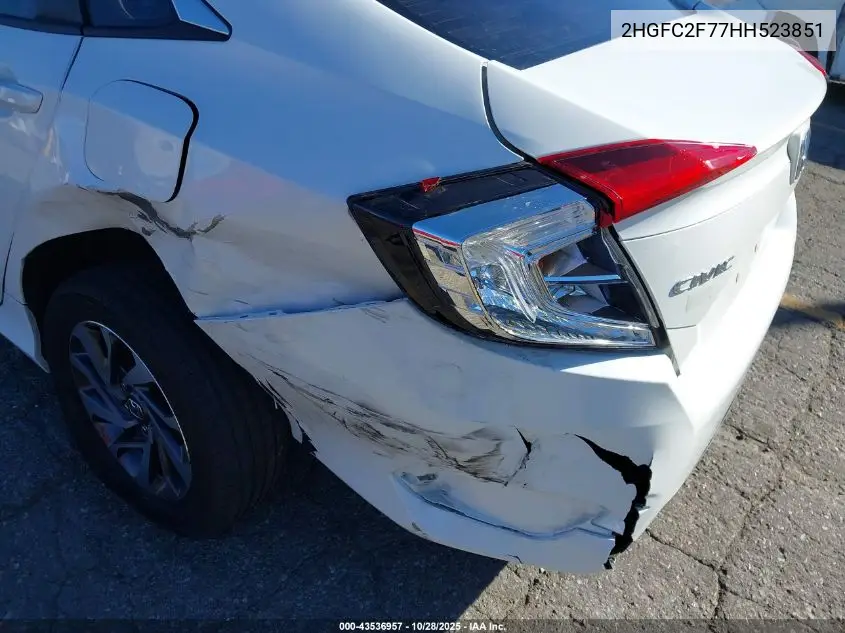 2HGFC2F77HH523851 2017 Honda Civic Ex