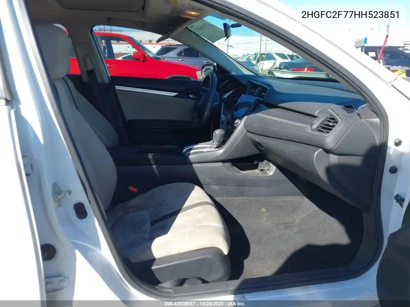 2HGFC2F77HH523851 2017 Honda Civic Ex