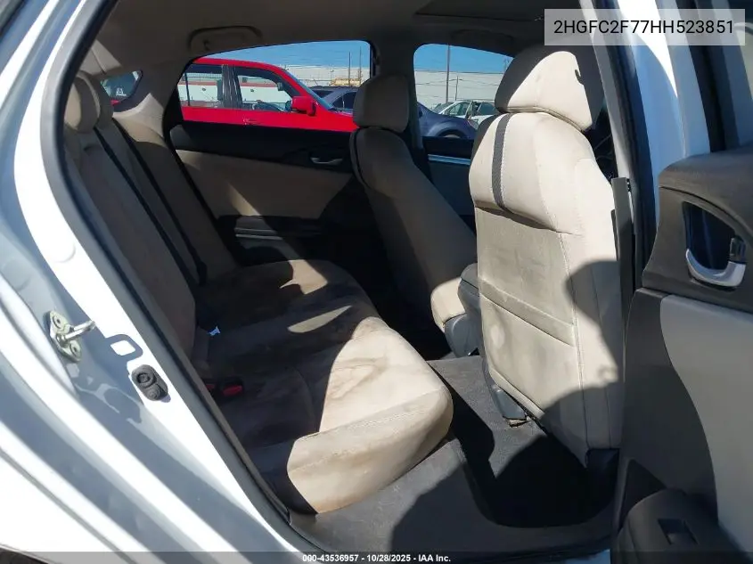 2HGFC2F77HH523851 2017 Honda Civic Ex