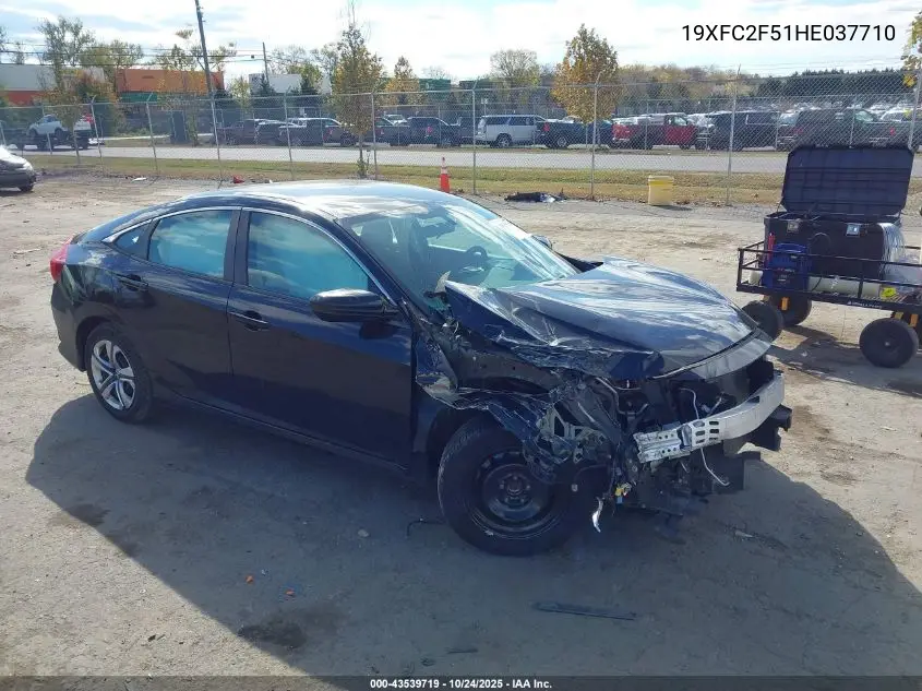 19XFC2F51HE037710 2017 Honda Civic Lx
