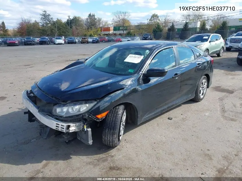 19XFC2F51HE037710 2017 Honda Civic Lx