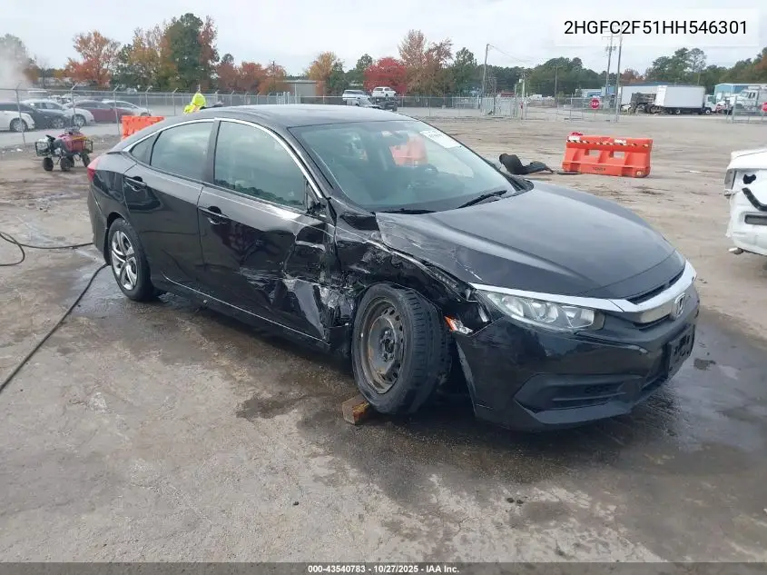 2HGFC2F51HH546301 2017 Honda Civic Lx
