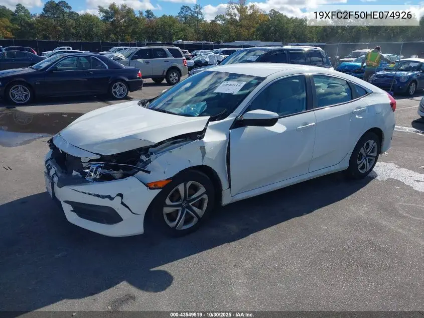 19XFC2F50HE074926 2017 Honda Civic Lx