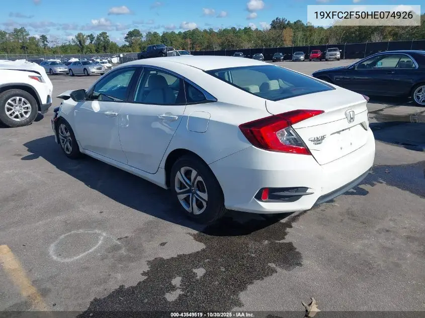 19XFC2F50HE074926 2017 Honda Civic Lx