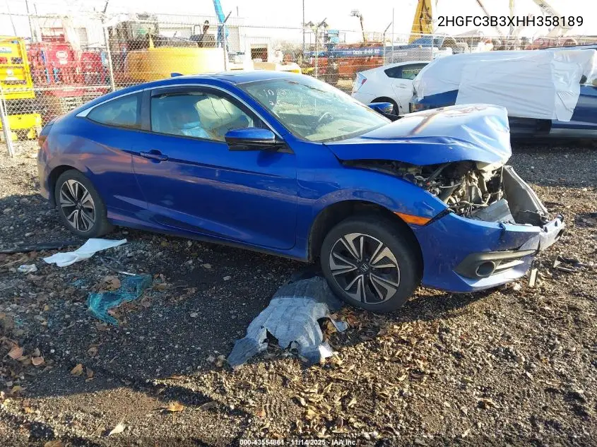 2HGFC3B3XHH358189 2017 Honda Civic Ex-T