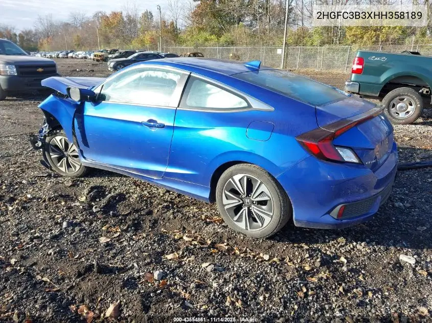 2HGFC3B3XHH358189 2017 Honda Civic Ex-T