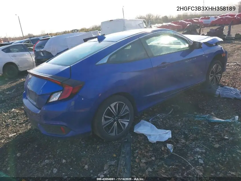 2HGFC3B3XHH358189 2017 Honda Civic Ex-T
