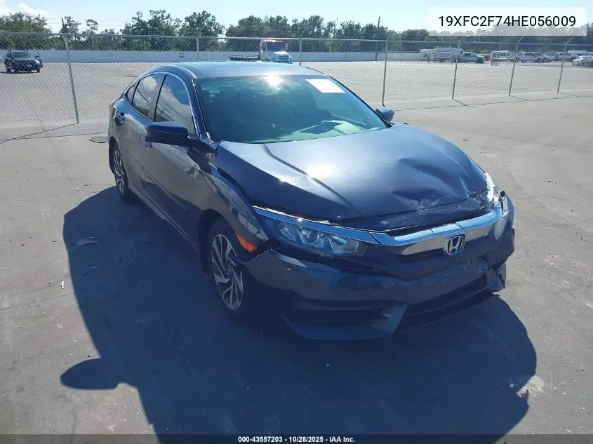 19XFC2F74HE056009 2017 Honda Civic Ex