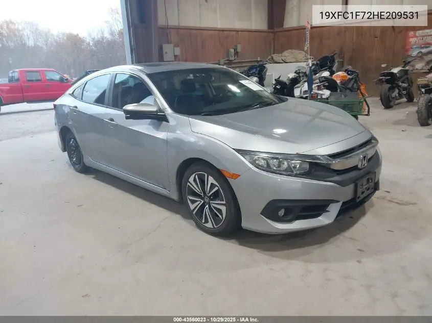 19XFC1F72HE209531 2017 Honda Civic Ex-L