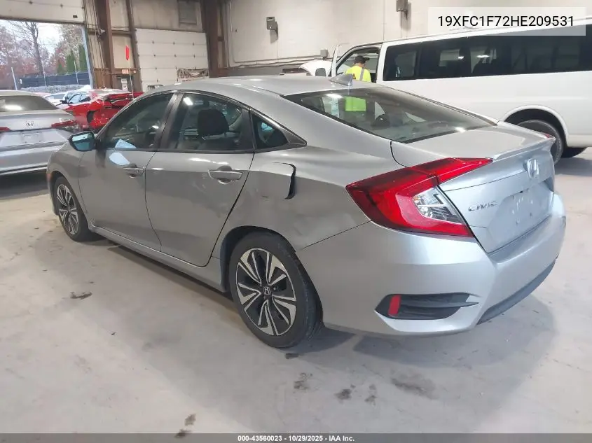 19XFC1F72HE209531 2017 Honda Civic Ex-L