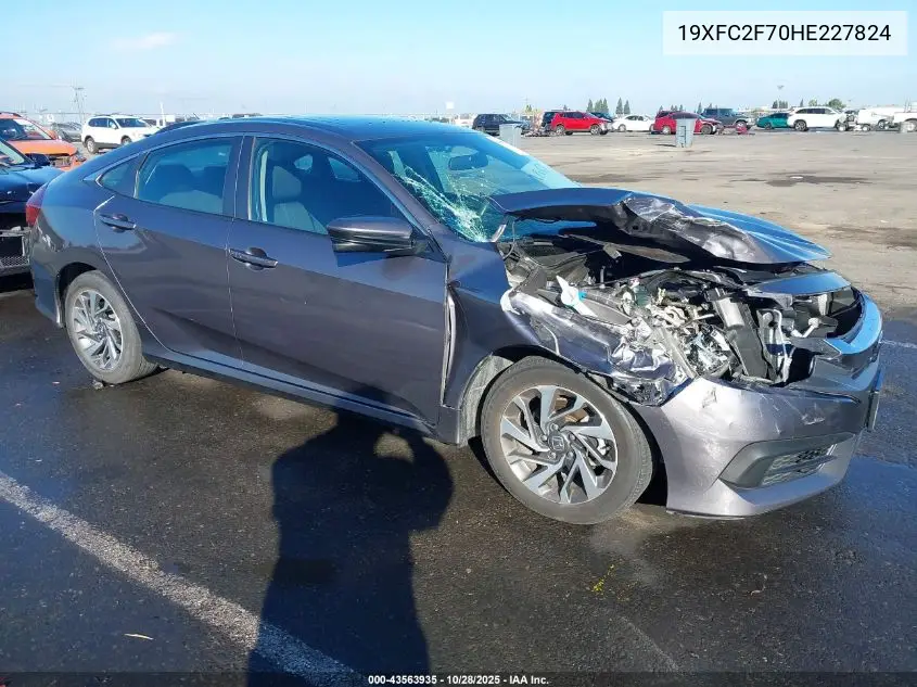 19XFC2F70HE227824 2017 Honda Civic Ex