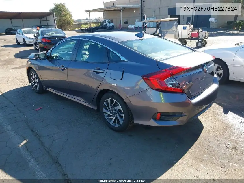 19XFC2F70HE227824 2017 Honda Civic Ex