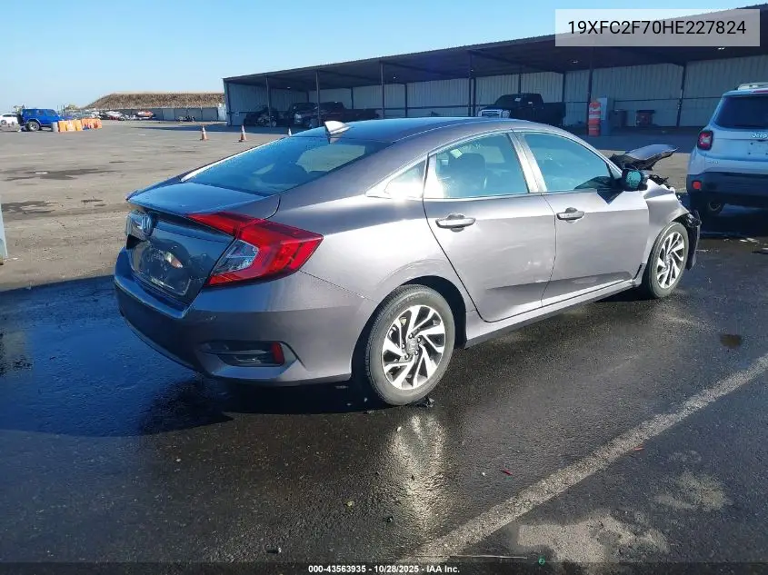 19XFC2F70HE227824 2017 Honda Civic Ex