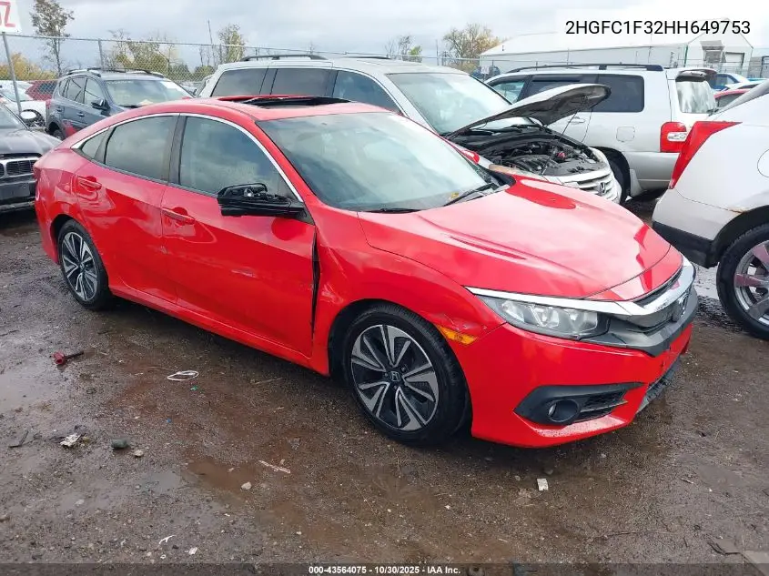 2HGFC1F32HH649753 2017 Honda Civic Ex-T