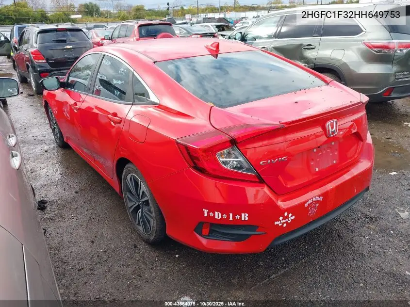 2HGFC1F32HH649753 2017 Honda Civic Ex-T