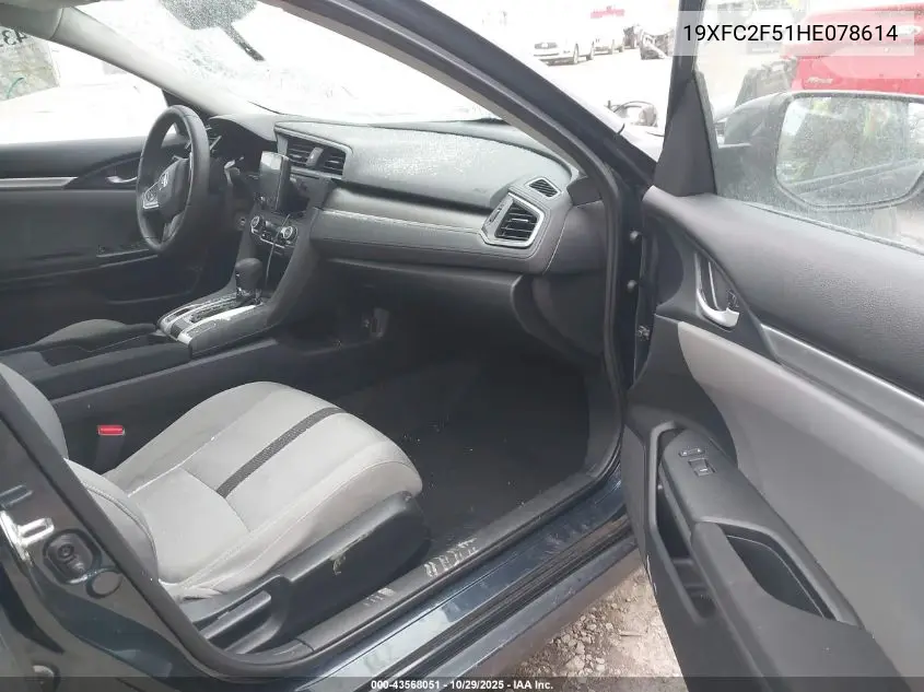 19XFC2F51HE078614 2017 Honda Civic Lx