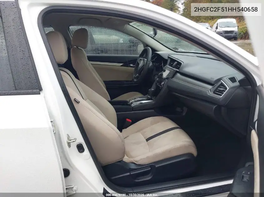 2HGFC2F51HH540658 2017 Honda Civic Lx
