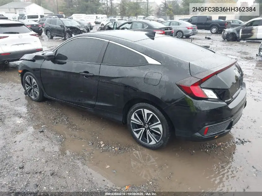 2HGFC3B36HH362384 2017 Honda Civic Ex-T