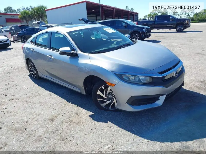 19XFC2F73HE001437 2017 Honda Civic Ex