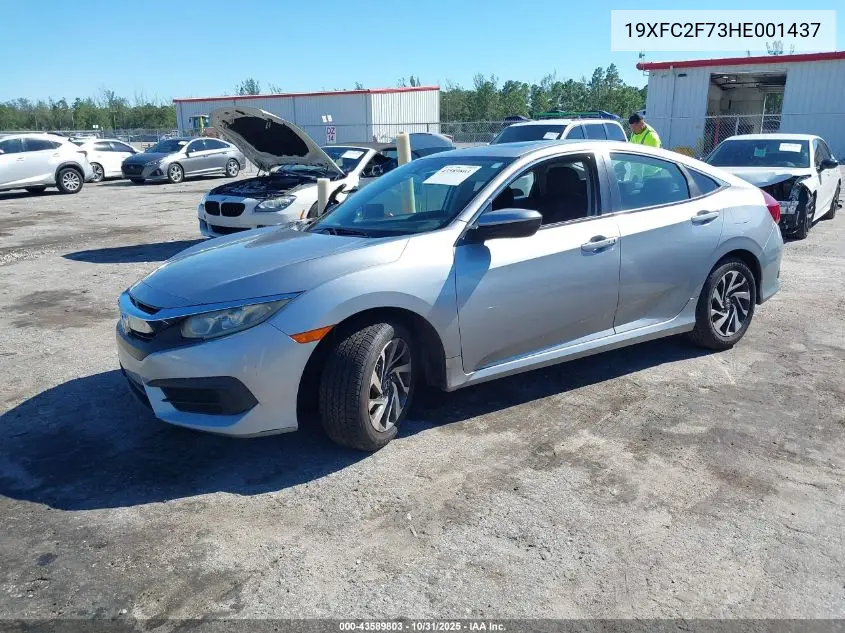 19XFC2F73HE001437 2017 Honda Civic Ex