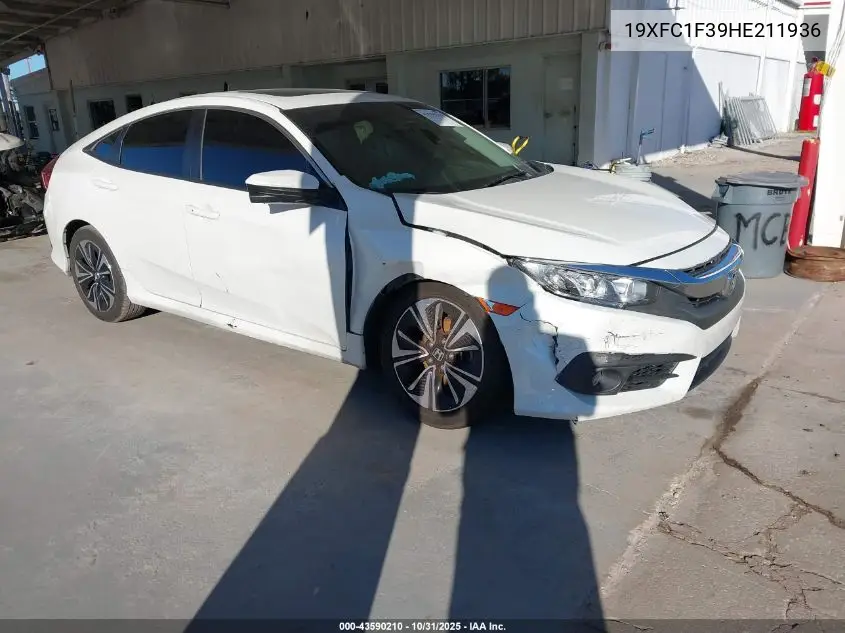 19XFC1F39HE211936 2017 Honda Civic Ex-T