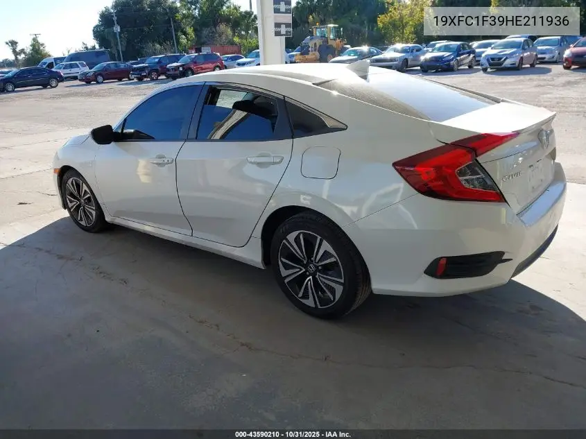 19XFC1F39HE211936 2017 Honda Civic Ex-T