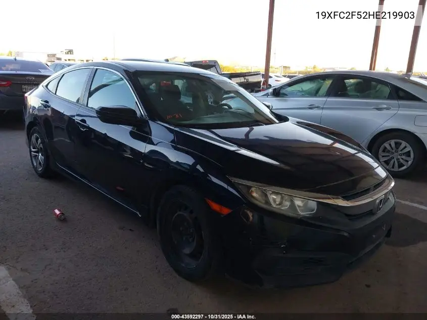 19XFC2F52HE219903 2017 Honda Civic Lx