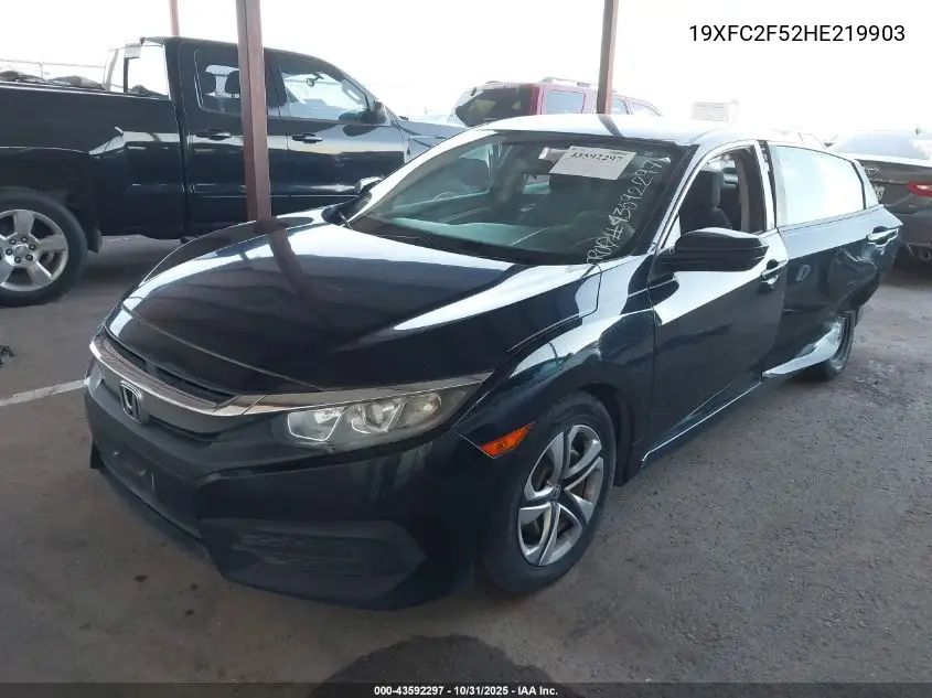 19XFC2F52HE219903 2017 Honda Civic Lx
