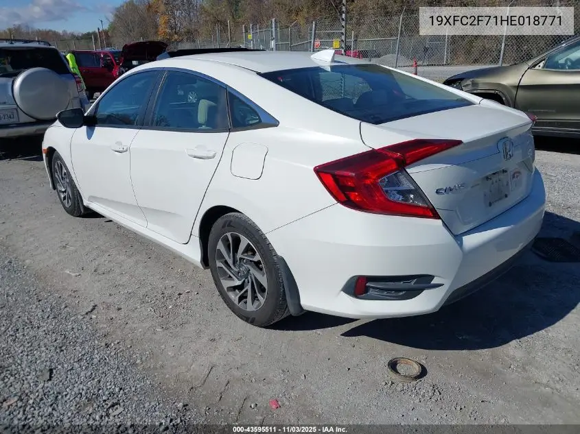 19XFC2F71HE018771 2017 Honda Civic Ex
