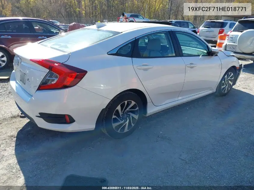 19XFC2F71HE018771 2017 Honda Civic Ex