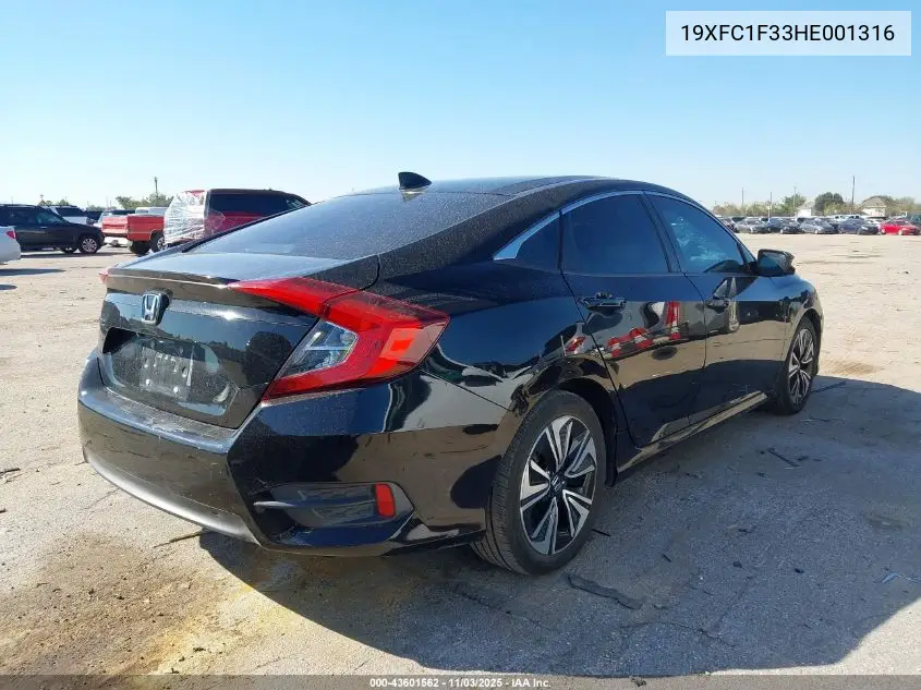 19XFC1F33HE001316 2017 Honda Civic Ex-T