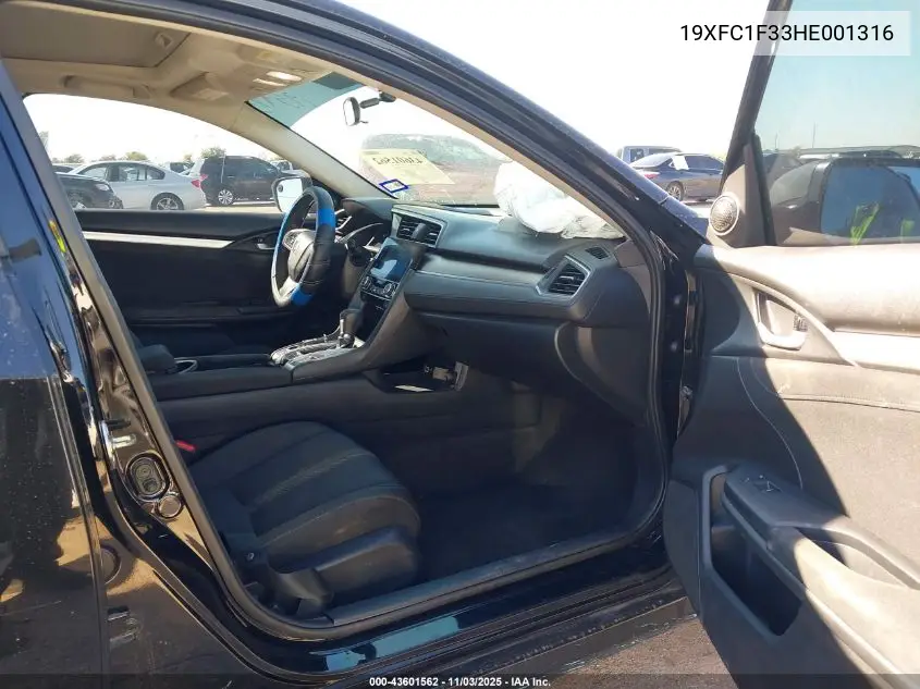 19XFC1F33HE001316 2017 Honda Civic Ex-T