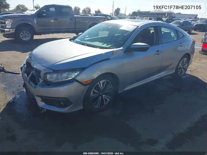 19XFC1F78HE207105 2017 Honda Civic Ex-L