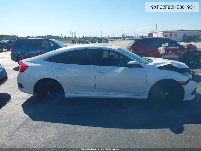 19XFC2F82HE061931 2017 Honda Civic Ex