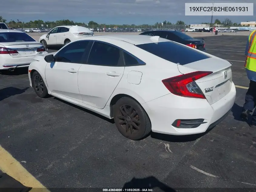 19XFC2F82HE061931 2017 Honda Civic Ex