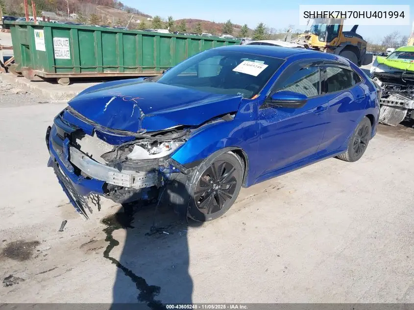 SHHFK7H70HU401994 2017 Honda Civic Ex-L