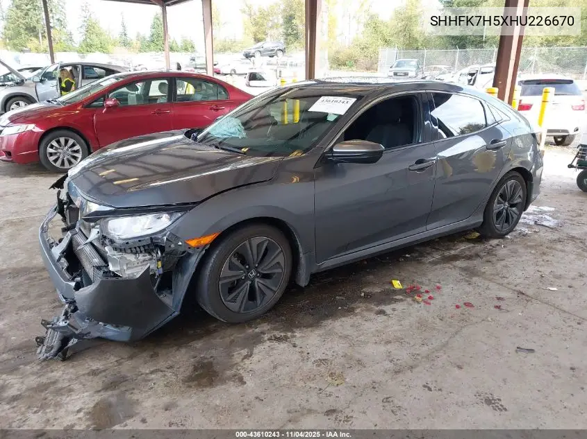 SHHFK7H5XHU226670 2017 Honda Civic Ex