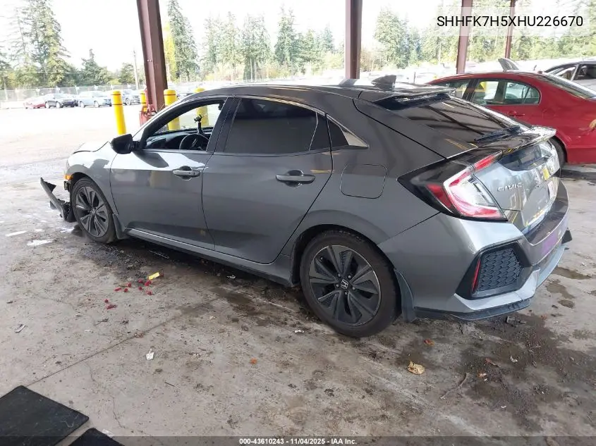 SHHFK7H5XHU226670 2017 Honda Civic Ex