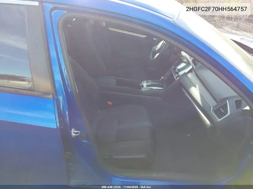 2HGFC2F70HH564757 2017 Honda Civic Ex
