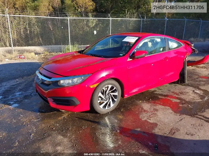2HGFC4B51HH311706 2017 Honda Civic Lx