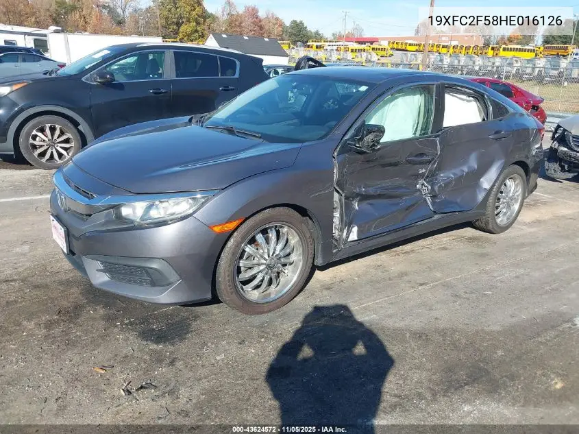 19XFC2F58HE016126 2017 Honda Civic Lx