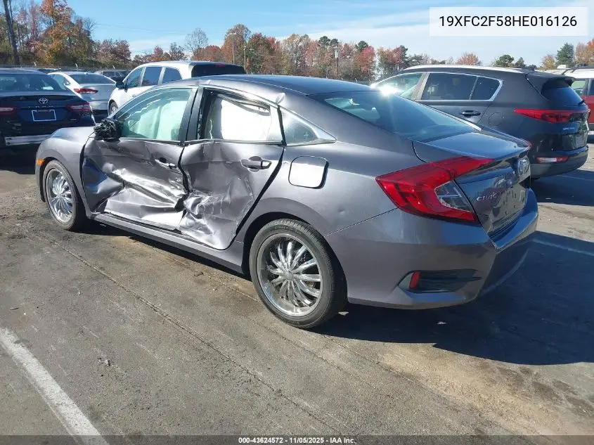 19XFC2F58HE016126 2017 Honda Civic Lx